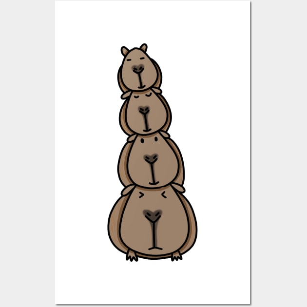 Leaning Tower or capybara Wall Art by Adaptix Studio